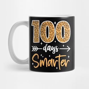 Leopard 100Th Day Of School Teacher Kids 100 Days Smarter Mug